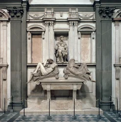 ヌムール公ジュリアーノ・デ・メディチ（1479-1516）の墓、昼と夜の像を伴う、1533年